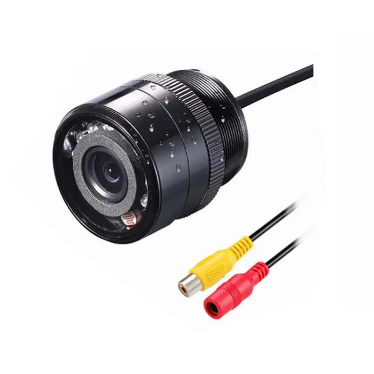 480tvl Cvbs Video HD registrazione 28mm perforazione perforazione foro 170 gradi impermeabile 8Led auto inversione aiuto parcheggio telecamera posteriore