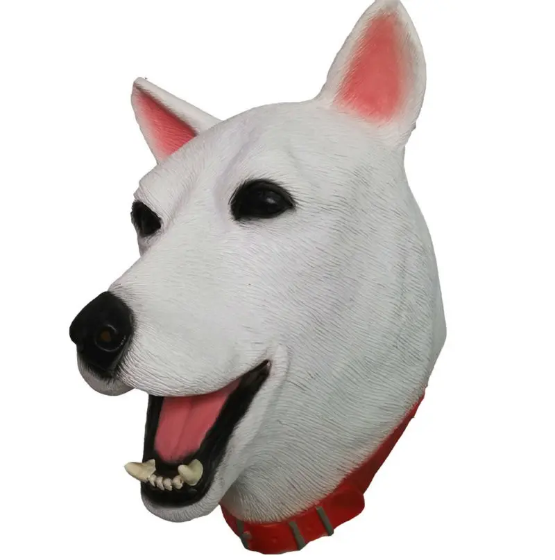 Realistico Animale Maschera In Lattice Maschera Cane Bull Terrier Cane Fedele Maschera