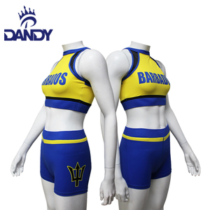 Toptan amigo uygulama dişli özel ışıltılı yüceltilmiş logo egzersiz eğitimi Cheer gençlik için Tops ve etekler - Product Image 3