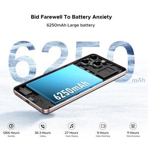 Doogee Note สมาร์ทโฟน OCTA Core CPU 8GB + 256GB มาใหม่6.56นิ้ว4G Android 15 CPU รองรับฝรั่งเศสและเยอรมัน - Product Image 3
