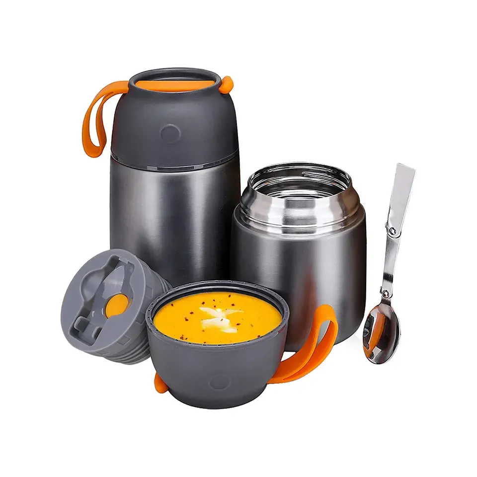 Pots de stockage d'aliments pour bébés Offre Spéciale personnalisation boîte à lunch thermos en acier inoxydable à double paroi avec poignée