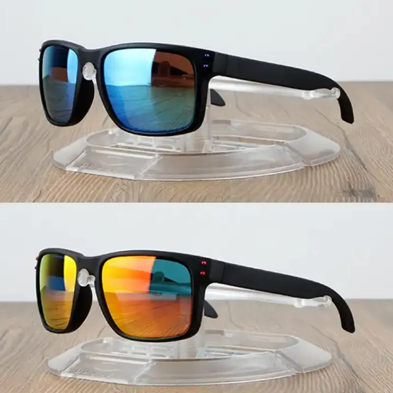 Cina fabbrica economici occhiali sportivi classici logo personalizzato occhiali da sole quadrati da uomo occhiali da sole in rovere
