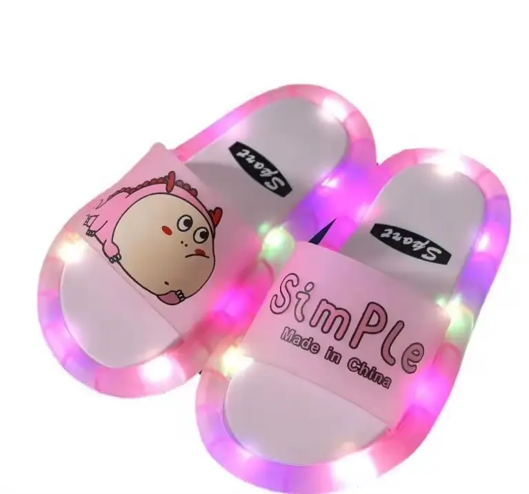 Tytopone nuova estate bambini Led pantofole per ragazzi ragazze sandali arcobaleno per bambini a casa infradito per bambini pantofole