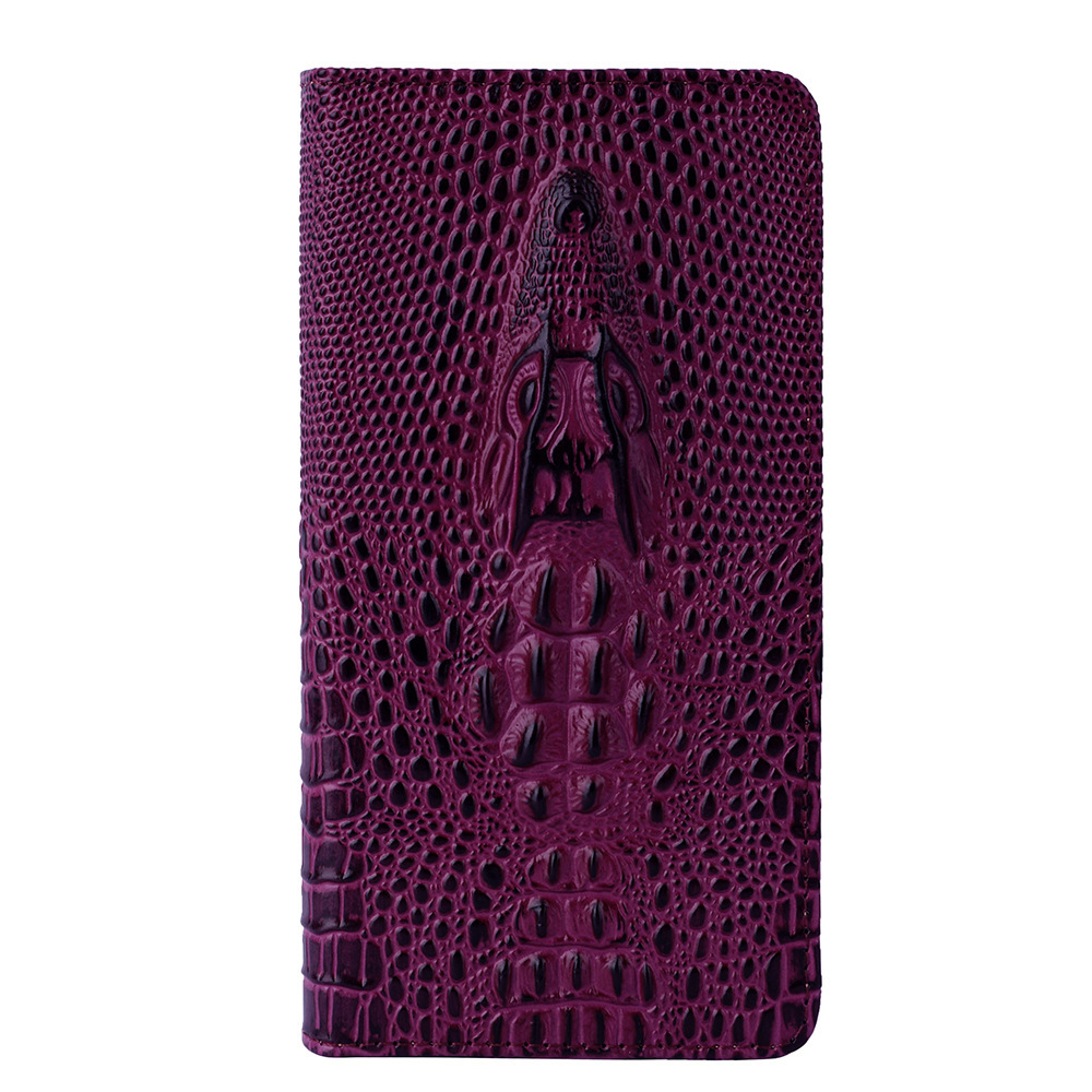 Genuine leather crocodile head - red