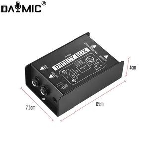 DAYMIC 1/2 каналы DI box аудио пассивная прямая коробка прямая аудиосистема низкий уровень шума для использования музыкальных инструментов - Product Image 4