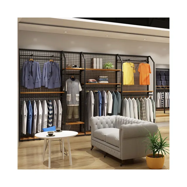 Business clothing store light luxury display rack Free customization Simple display rack Adjustable floor stand