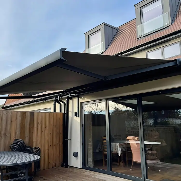 Retractable Awning Shade Canopy Metal Material Electric Folding Shade Sliding Roof Canopy Roof Magnetic Awning Holder Outdoor