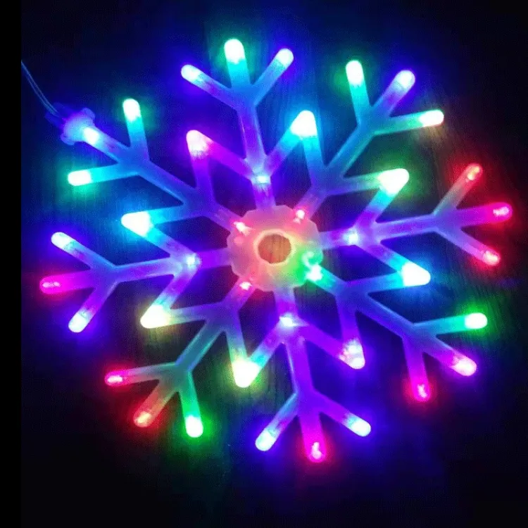 Lampu Motif kepingan salju Led, lampu gantung luar ruangan tahan air dekorasi Hotel Festival Natal dalam ruangan 40cm 80 50000