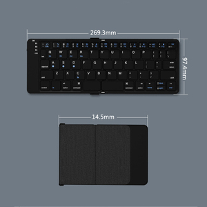 Teclado Bluetooth plegable Touchpad Aluminio Ultra Delgado Teclado plegable portátil Recargable para iOS iPads Android Ventana - Product Image 5