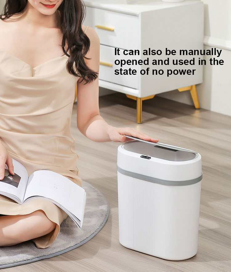 12L sensor trash can europe custom pink homes hotel multi-functional square simple electric smart automation bin/waste with lid