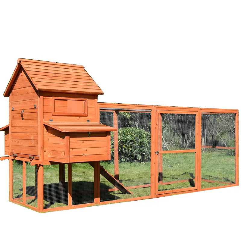 Animal Cages Chickens Hen Houses Large Outdoor Wooden Chicken Coop Cheap Wooden Quality Warrantee Chinese Solid Sustainable JY