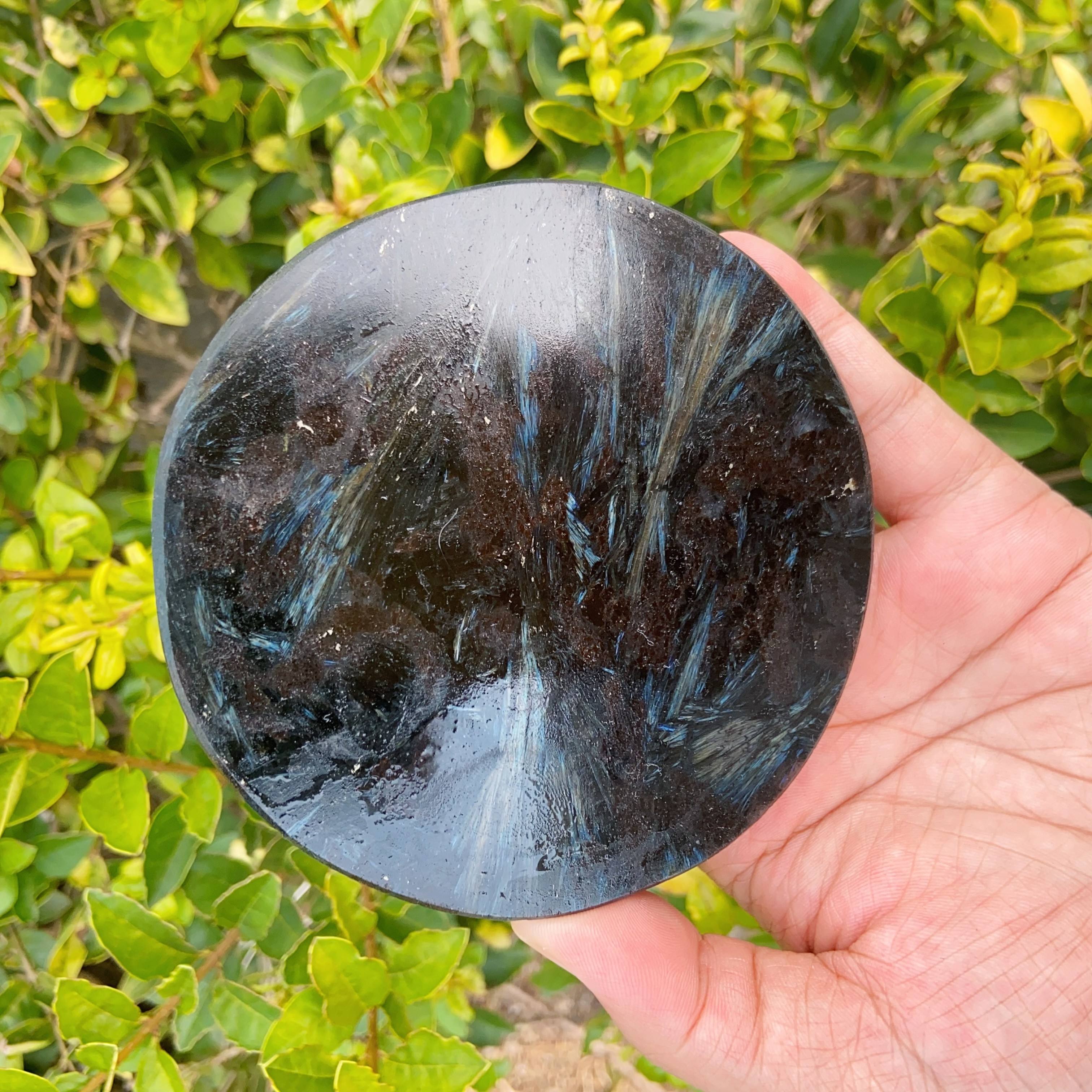 แผ่นหินแอสโตรไฟไลท์ ลายดอกไม้ไฟ ทรงกลม