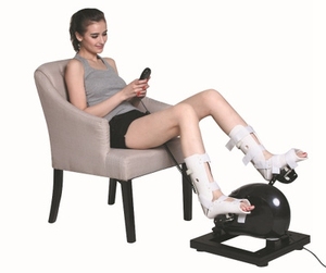Mini bici da ginnastica elettrica con display LCD mini cyclette elettrica con funzione spasmi a casa cyclette - Product Image 2
