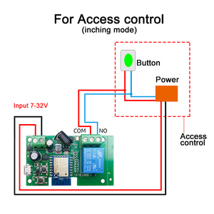 Tuya Zigbee Receiver1CH RF Smart Switch 7-32V AC DC Zigbee telecomando Tuya 433 interruttore luce 10A relè Interlock VoiceControl - Product Image 3