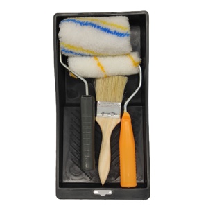 ชุดถาดทาสี4นิ้วพร้อมลูกกลิ้งและแปรงแปรงแปรงพลาสติก - Product Image 4
