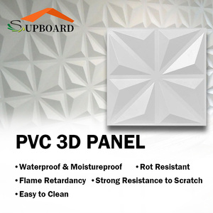 佛山家居装饰3D黑色钻石PVC天花板图案面板 - Product Image 5