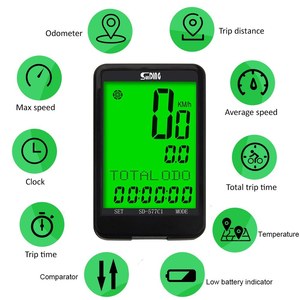 Ordenador de bicicleta inalámbrico resistente al agua, odómetro de bicicleta, pantalla grande de 2,5 pulgadas, ciclocomputador, pantalla LCD multifuncional, velocímetro de ciclismo - Product Image 2