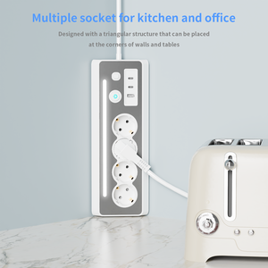 Enchufe de escritorio de nuevo diseño con luz Enchufe de extensión PD30W multifuncional 4 salidas de la UE con 1 USB 2 tipo C con interruptor - Product Image 3