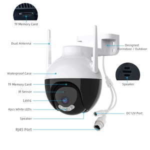 Pan-Tilt Network iP Camera 4MP Sensor de movimiento Audio bidireccional PTZ Visión nocturna Cámara de seguridad para el hogar iCSee - Product Image 6