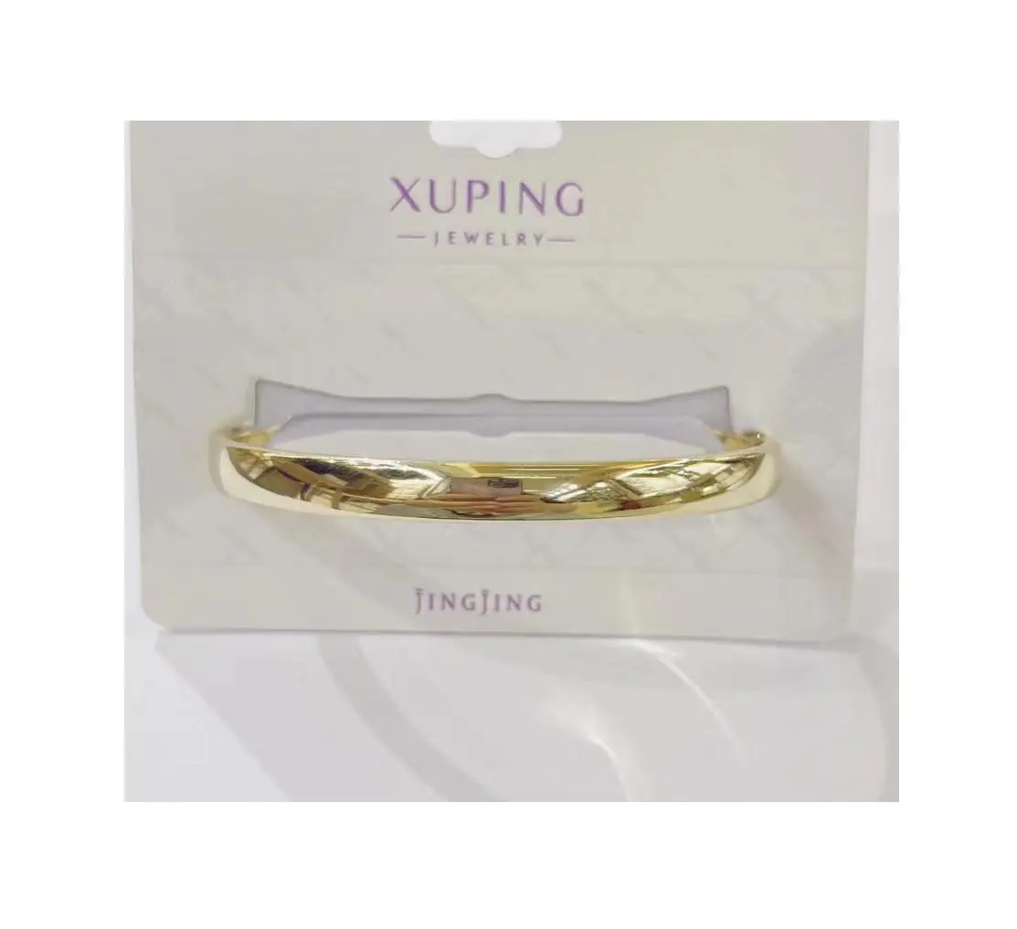 Yiwu xuping ювелирные изделия, модный элегантный простой новый популярный экологичный Медный позолоченный браслет 14 карат для женщин