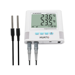 HUATO A2000 Medidor de temperatura de alarma acústica óptica de sensor externo dual para almacenamiento en frío de refrigerador - Product Image 1