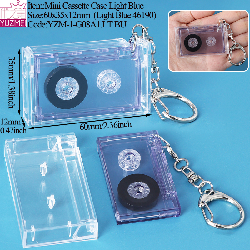 G08B Mini Cassette Case Light Blue No NFC