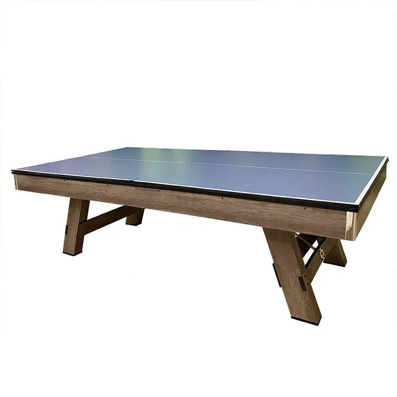 Table de jeu multifonction 3 en 1 de 7 pieds au design moderne avec table de billard et de billard, table de tennis et bureau de réunion en vente
