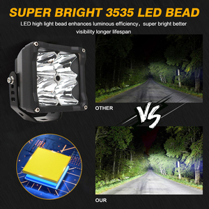40w 4000lm LED Spot sis işık araç aydınlatma sistemi beyaz renk 9-30v 3535 çip 3.8 inç evrensel araba için Led sürüş lambası - Product Image 5
