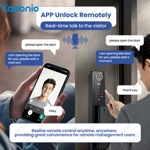 Kadonio Tuya Smart Zwei-Wege-Gegensprechanlage Palm Finger Print Card Digitaler Code Gesichts erkennung Biometrisches Zugangs türschloss - Product Image 5