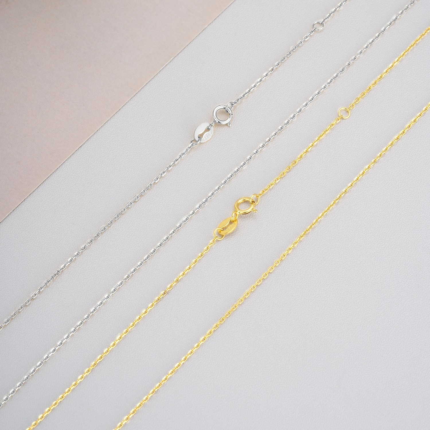 Cadena de collar de plata