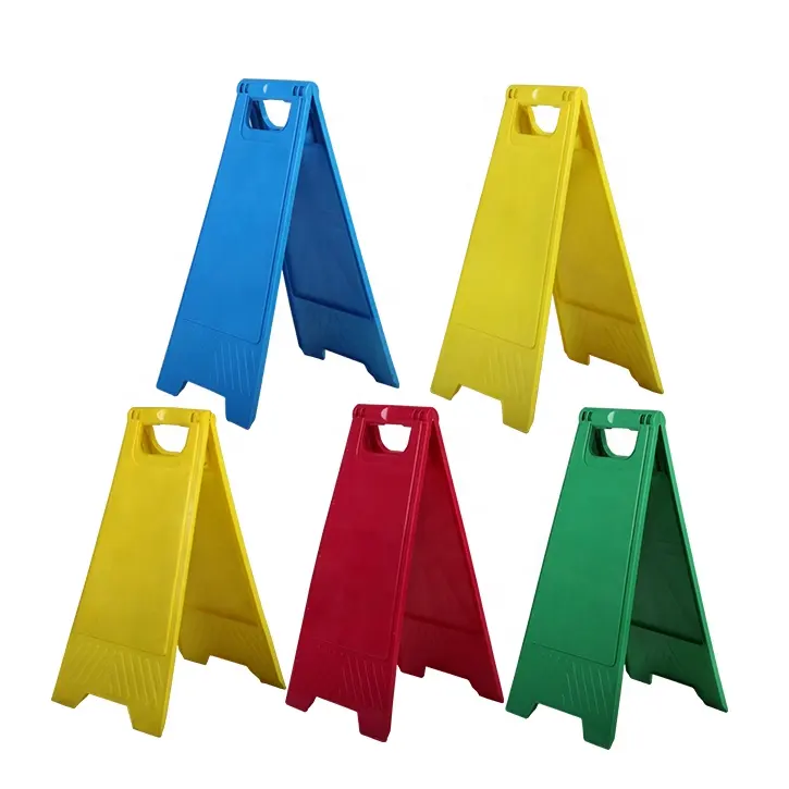 Customized Plastic Folding slippery hazard Warning safety board signage multicolor printable A-Shape Caution Wet Floor Sign