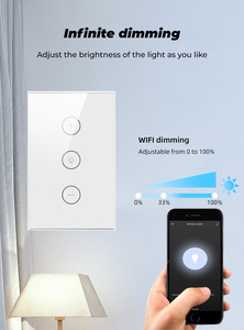 TUya Smart WiFi Touch Dimmer Schalter Licht APP EU Wireless Timer Fernbedienung Mit Alexa Google Homife e 220V 110V - Product Image 6