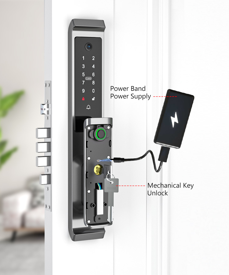 TTLOCK APP Door Viewer Camera Lock Smart Fingerprint Door Lock with Camera Full Automatic Smart Door Lock