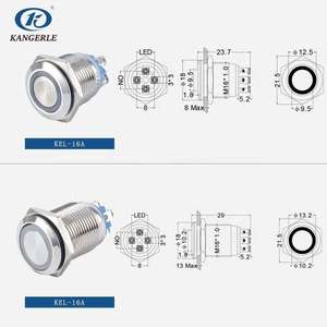 Chinakel 16mm su geçirmez anahtarları ile Push Button anahtarları işık kendinden kilit Push Button - Product Image 4
