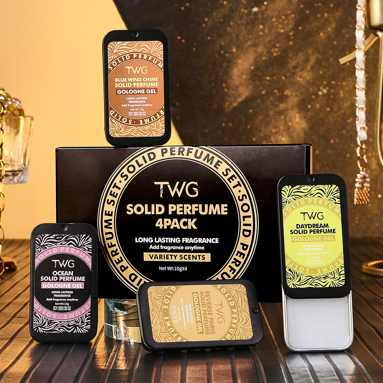 Ensemble de parfum solide 5809 TWG (10g*4 pièces)