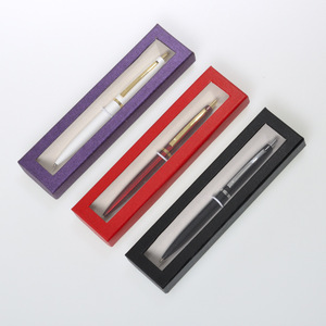 Custodia per penna rettangolare con immagine in Pvc trasparente in Pvc trasparente personalizzata scatola per penna a sfera con Logo stampato