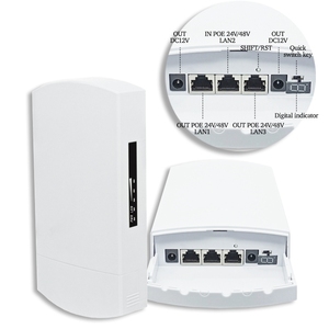 3Km屋外ワイヤレスブリッジ300Mbps WiFi AP/CPE/ブリッジデュアルDC12V出力24V/48VPOE入力サポート通信ネットワーク - Product Image 1