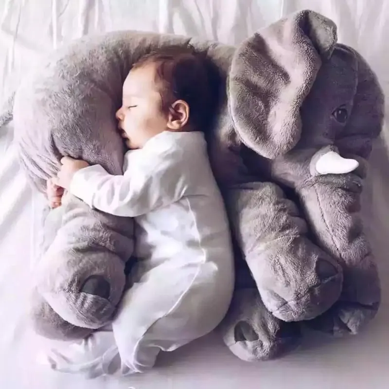 Elefante de peluche personalizado de 40, 60 y 80cm, almohada de elefante para bebé