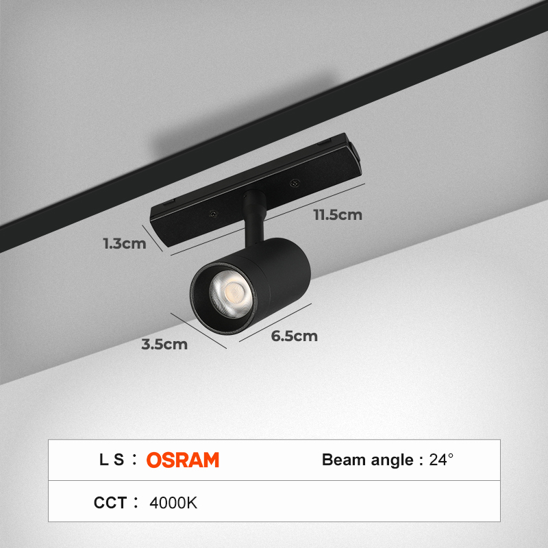 GN/สปอตไลท์35มม. 6W สีดำ