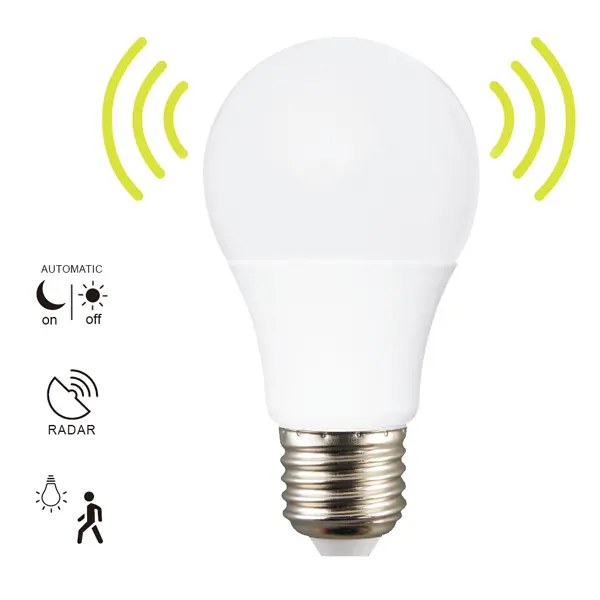 Ampoule LED à capteur de mouvement, Radar intelligent, r ar, E27, B22 9W, certifié CE, 220V, blanc froid
