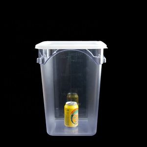 2L-22L plastik PC PP madde Bin kutu ticari mutfak için gıda saklama kabı çok fonksiyonlu yuvarlak gıda saklama kabı - Product Image 2