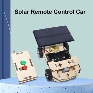 In legno solare senza fili telecomando auto modello kit di scienza esperimento giocattoli per bambini ragazzi circuito progetto di ingegneria - Product Image 4