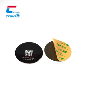 Round Shape 50mm 80mm 100mm Waterproof Nfc Menu Tag Epoxy Nfc Card with Back Adhesive - Product Image 1