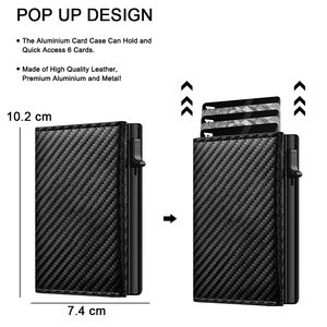 Hot bán Slim tối giản nhôm phía trước ví túi với RFID chặn Pop Up trường hợp và thẻ tín dụng ví - Product Image 5