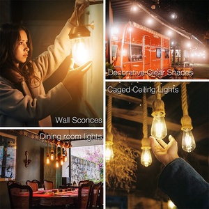 หลอดไฟเอดิสันไส้หลอด LED แนวเรโทรสร้างสรรค์ตกแต่ง St58สกรูทังสเตนไส้หลอดยอดนิยมส่งออก E27เอดิสัน