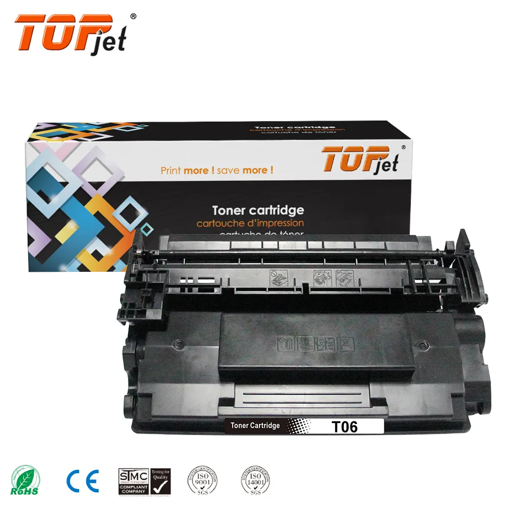 Topjet T06 T 06 블랙 토너 카트리지 칩 호환 캐논 이미지 RUNNER 1643i 1643P 1643iF 레이저 프린터