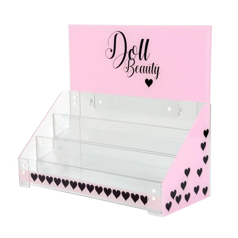 Servizio personalizzato Acrilico Ciglio Cosmetici Display di Grandi Dimensioni Multi-uso Display Del Basamento Del Ciglio Della Sferza Contatore Aperto Display Stand