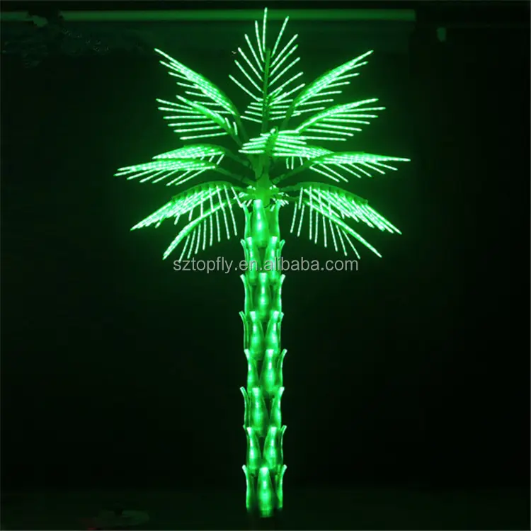 Árbol de paisaje iluminado Artificial LED Luz de palmera de coco iluminada para exteriores