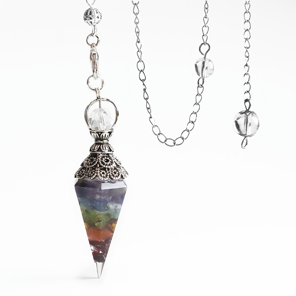 Colorful stone+Silver chain