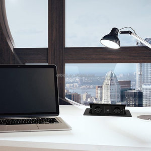 Caja de enchufe de salida emergente de mesa con 2 potencias 2 USB Mesa de conferencia de oficina Caja de enchufe de escritorio integrada - Product Image 6